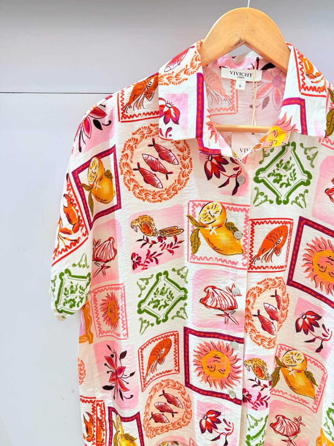 IVA273OR Printed Shirt Orange