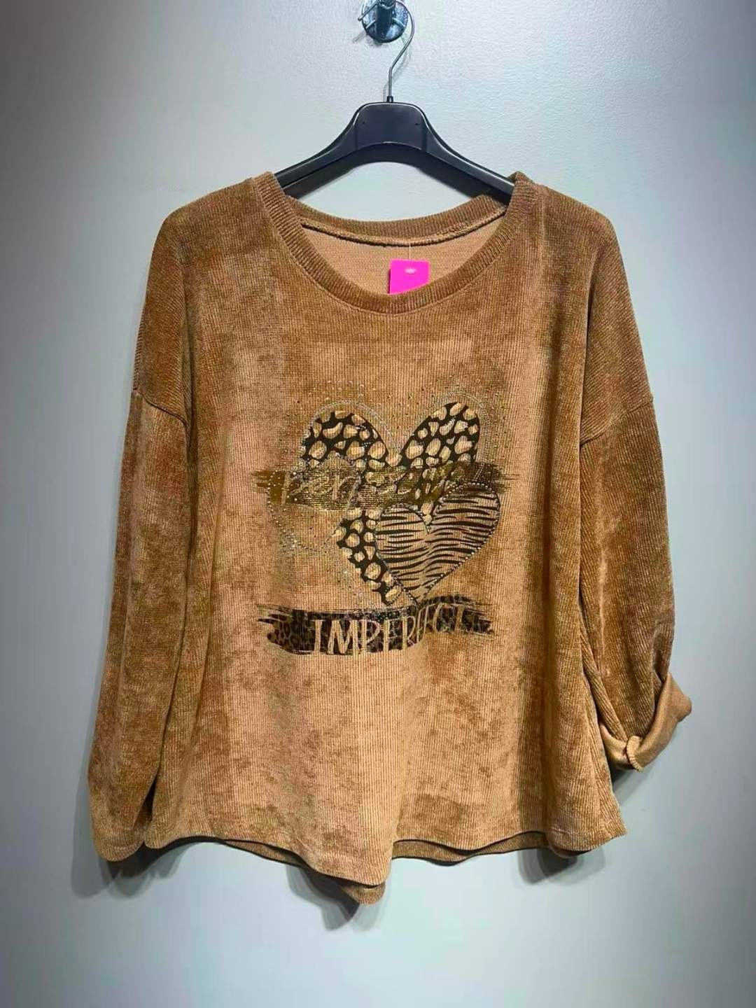 CO38 Camel Heart Print Tunic