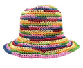 BA707 Multicolor Cloche Crochet Paper Summer Hat Loowie