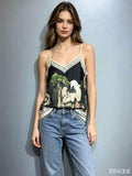 CRATBK Amalfi Coast Cami Top Black