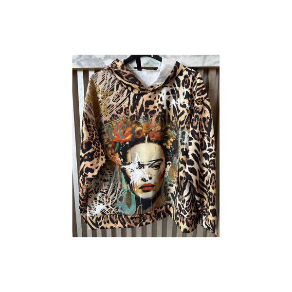 VISWF Animal Print Hoodie Sweatshirt  "FRIDA" LOOWIE