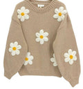 L90 Cozy Beige Daisy Knit Sweater Pack with 2 Sizes