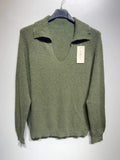 CO22 Khaki Collared Knit Sweater