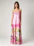 CRSNFU Starry Night Maxi Dress Fuchsia