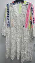 TD3 Italian White Lace Cotton Maxi Dress LOOWIE