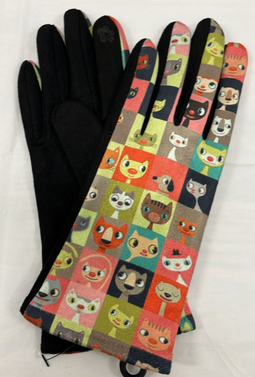 CAT2 One Size Black Cats Touch Screen Gloves LOOWIE