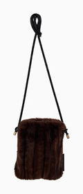JA425 Brown Faux Fur Phone Bag