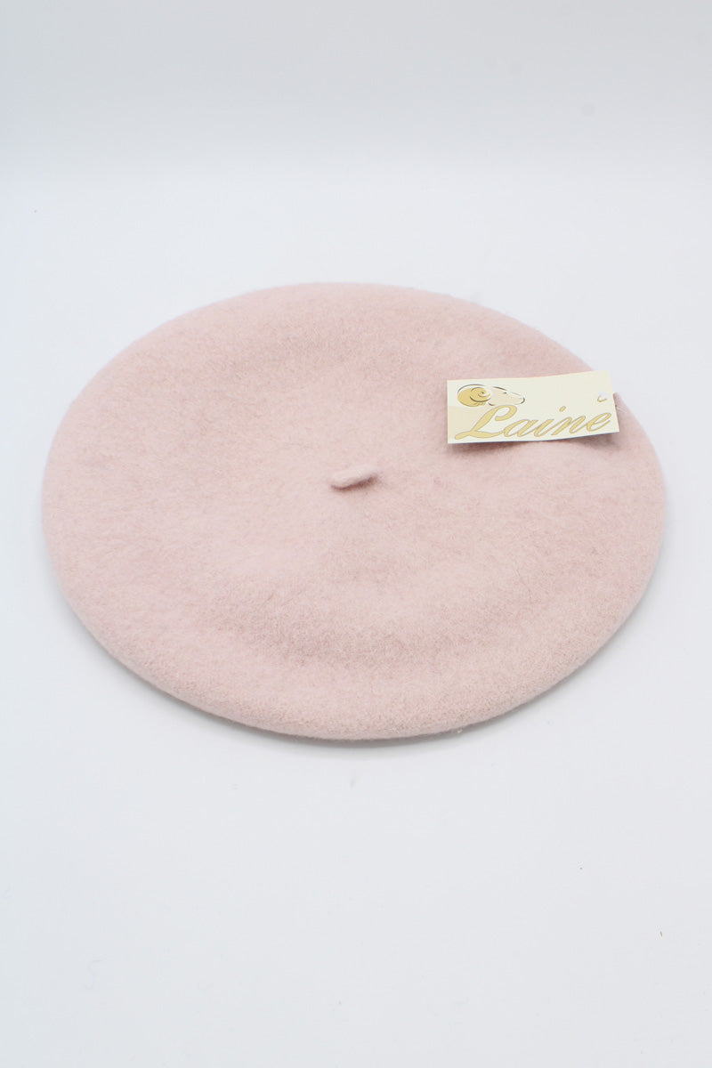 HO5020 Classic Wool Beret - Light Pink