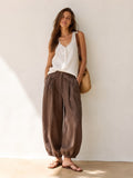 SWBR Linen Balloon Pants Brown