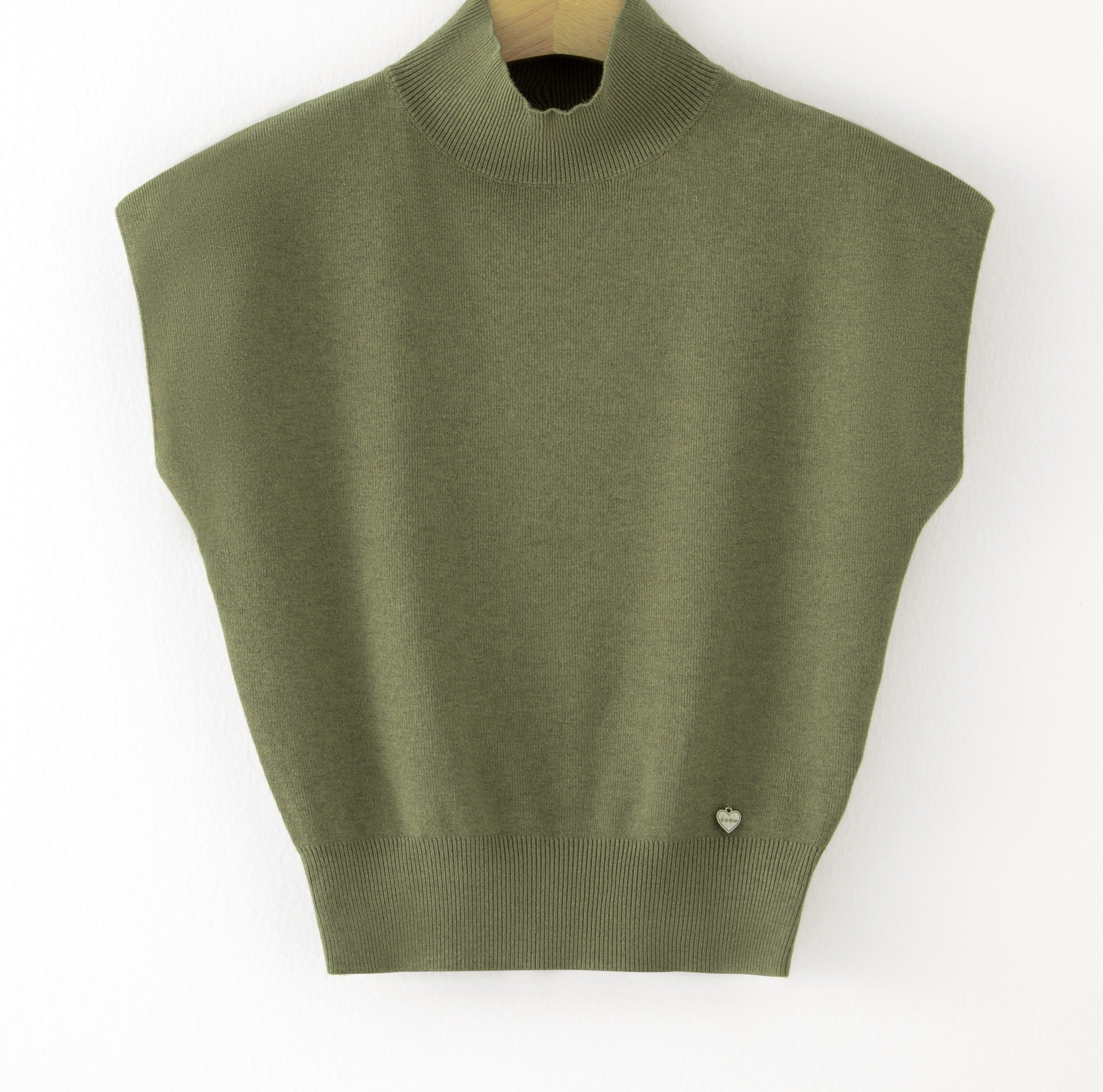 LUTNS9 Khaki Turtleneck Sweater