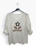 VM90 White Sequin Amour Sweater