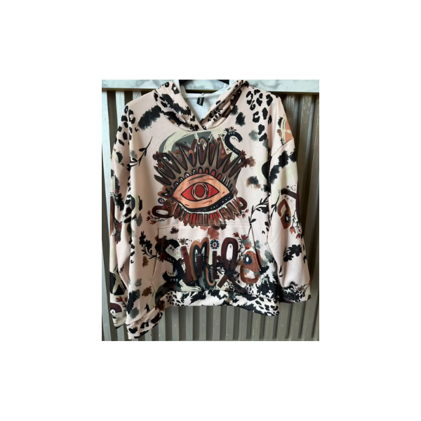 VISWF Italian Surreal Eye and Floral Street Art Hoodie