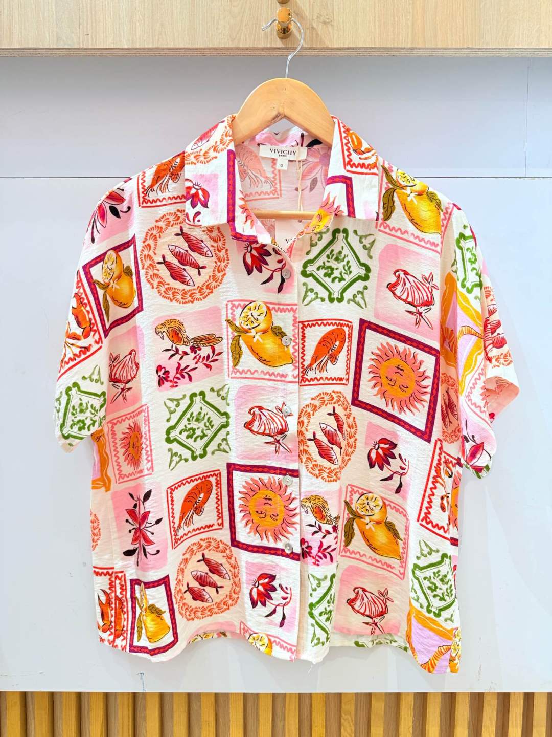 IVA273OR Printed Shirt Orange