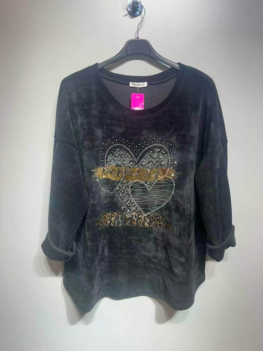 CO35 Black Heart Print Tunic