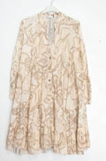 98EMB Cotton Beige White English Eyelet Dress Cover Up