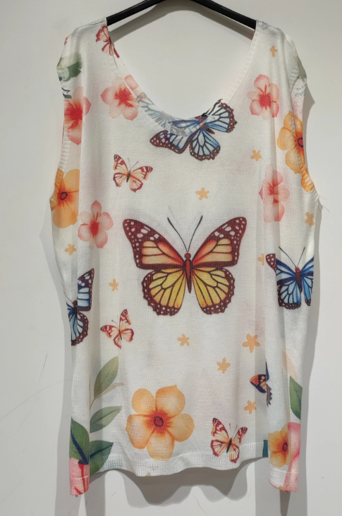 POPL3 PLUS SIZE Sleeveless Butterfly Knit Sweater LOOWIE