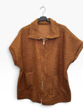 VM120 Camel Sherpa Zip Jacket
