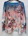 LPA Floral Pastel Round Knit Printed Sweater LOOWIE