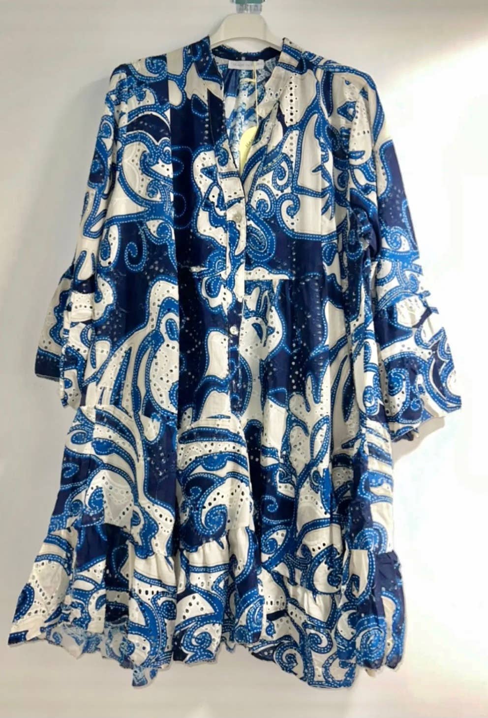 02EMB Cotton Navy English Eyelet Dress Cover Up