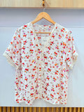IVA272GTOR Floral Shirt Plus Size Orange
