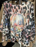 LNMO Hot Balloon Leopard Round Knit Printed Sweater LOOWIE