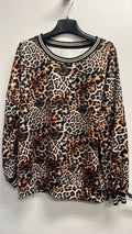 POSW3 Italian Animal Printed Sweatshirt Round Neck LOOWIE