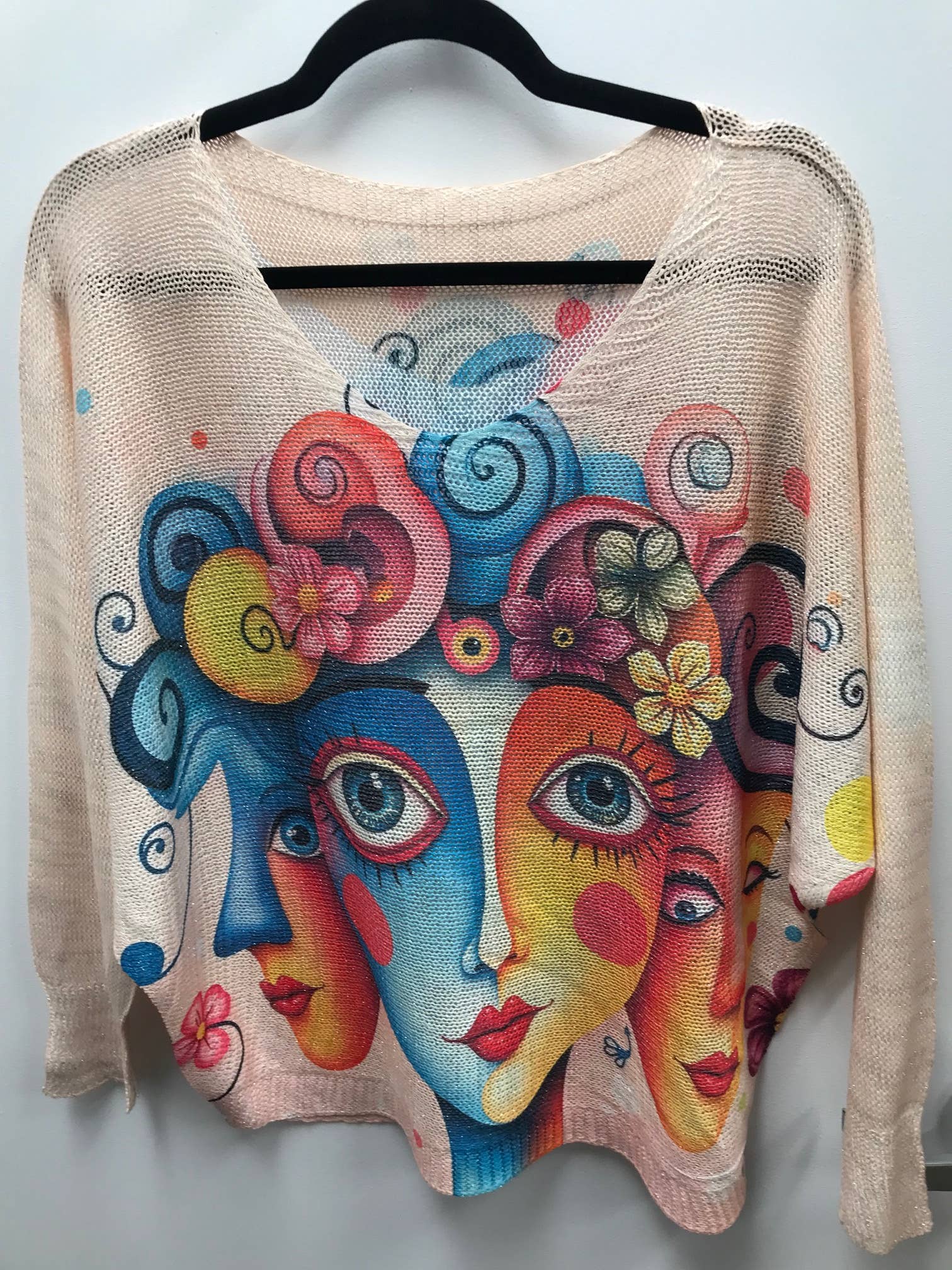 POPIC4 Multicolor "PICASSO" Knit Printed Sweater LOOWIE