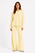 LU19 Light Yellow Oversize Knit Set