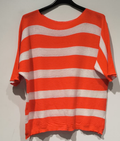POSTO Orange Striped Knit Printed Sweater LOOWIE