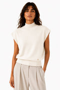 LUTNS4 White Turtleneck Sweater