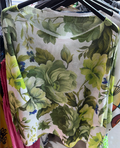 CFLOO Olive Floral Round Neck Knit Printed Sweater
