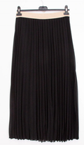 LUIBL Black One Size Pleated Skirt w/Gold Elastic LOOWIE