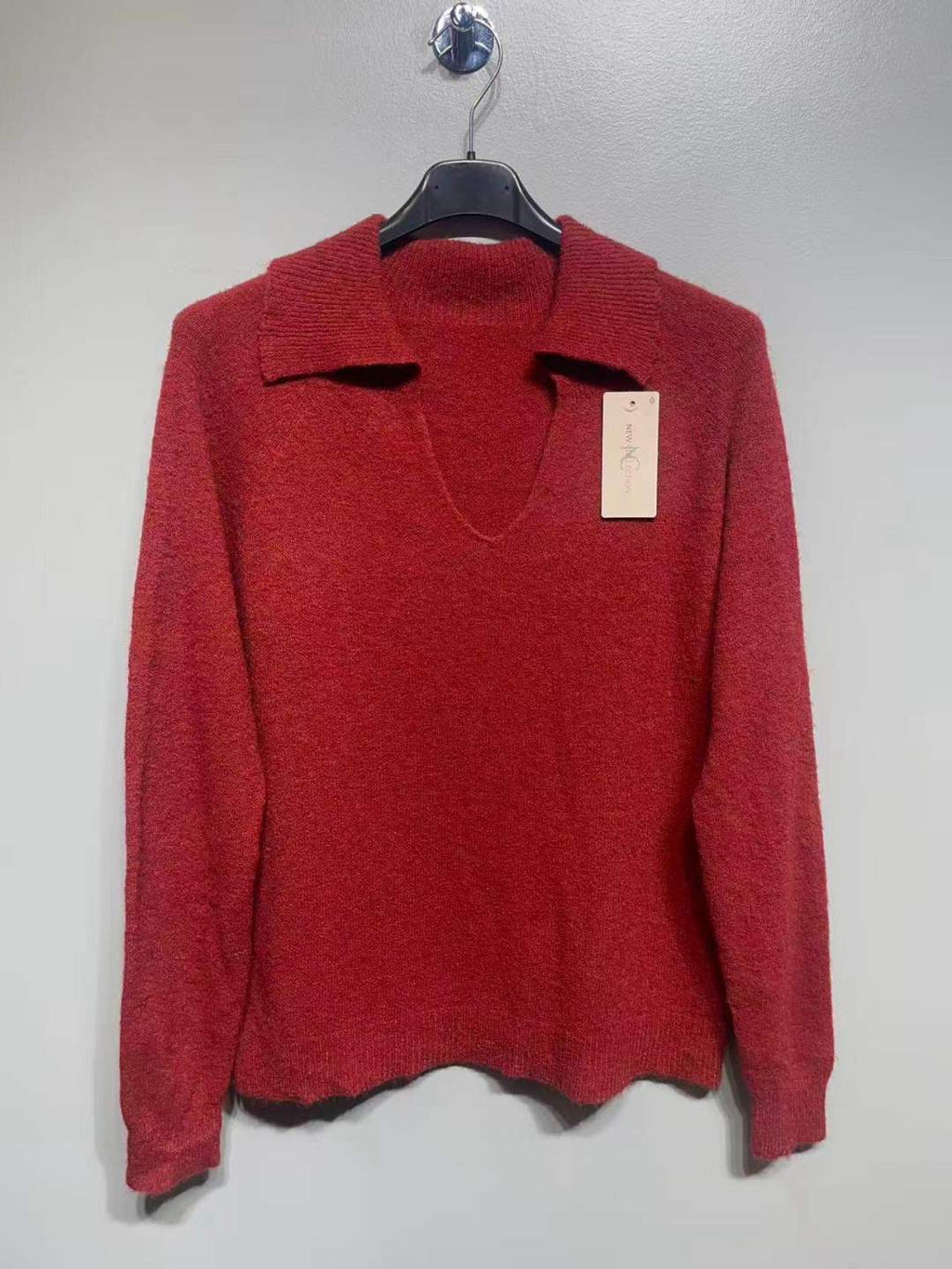 CO19 Rust Collared Knit Sweater