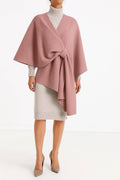 VIPOPIN Italian Pink Large Poncho w/ Knot Closure LOOWIE