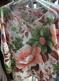 COFL8 Pink Wine Floral Round Knit Printed Sweater LOOWIE