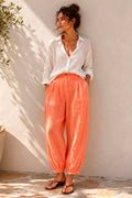 SWCO Linen Balloon Pants Coral