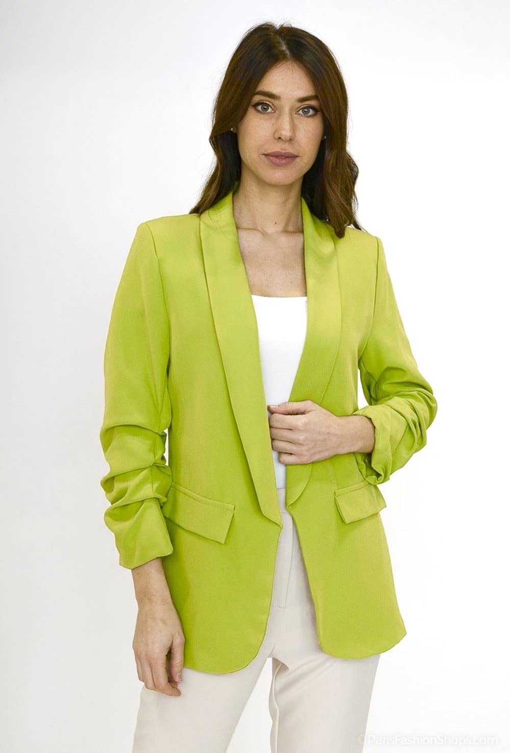 394  4 Sizes Lime Green Italian Fashion 2 Pockets Blazer