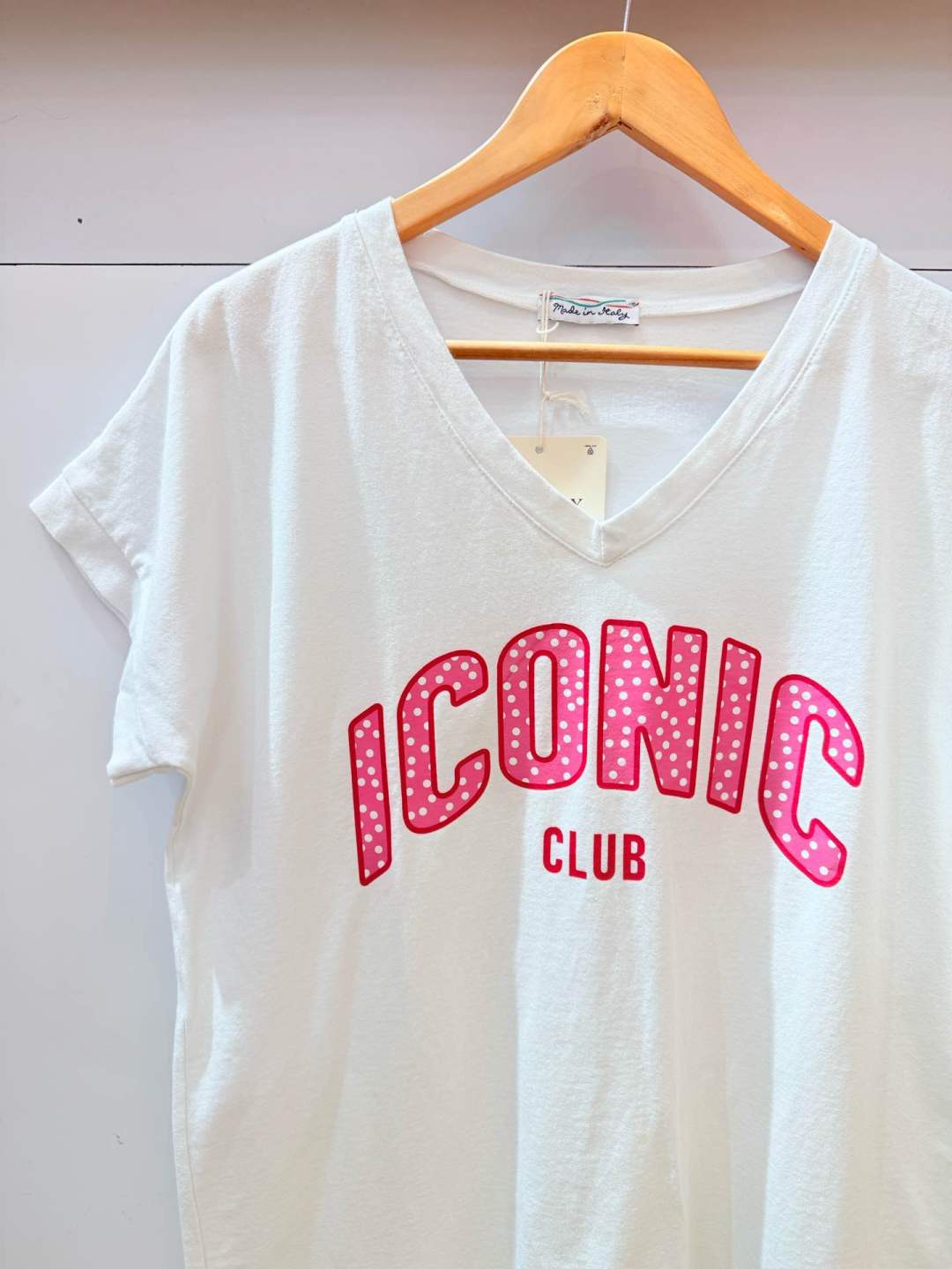 IV008WH Cotton Iconic V-Neck T-Shirt White