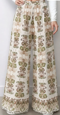 ELPABO Italian Wide Legs Olive  Summer Pants LOOWIE