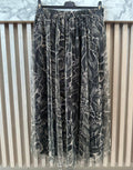 VISKO One Size Olive Snakeskin Pattern Long Flowing Skirt
