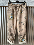 VISWE2 Dreamy Eye and Star Print Joggers LOOWIE