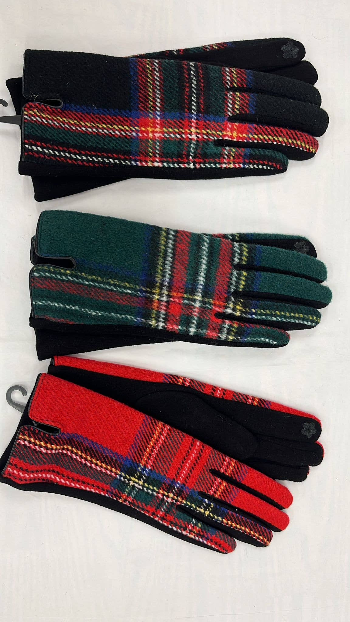 OFGL1 Plaid Touch Screen One Size Gloves LOOWIE