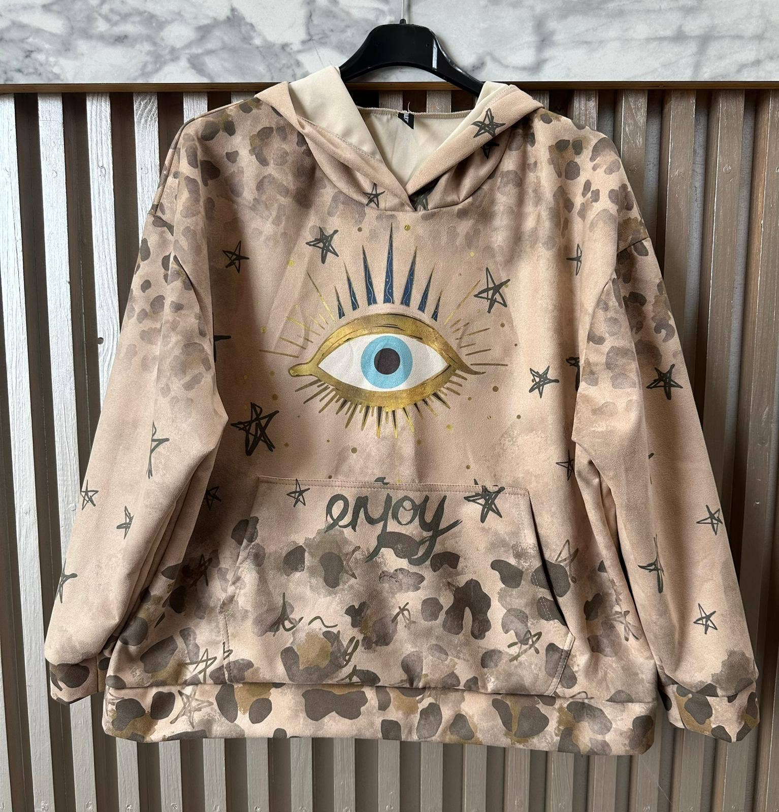 VISWE Animal & Eye Print Hoodie Sweatshirt LOOWIE