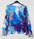 C0051 Royal Leaves Round Knit Printed Sweater LOOWIE