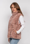 118  Pink Faux Fur Vest SIZE S/M LOOWIE