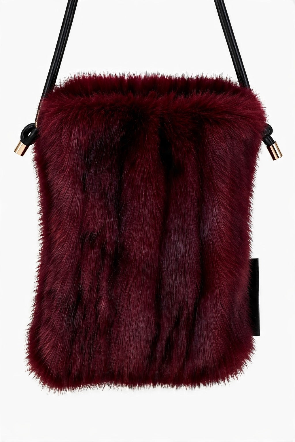 JA427 Wine Faux Fur Phone Bag