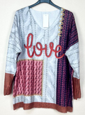 POLO Italian Cozy Gray LOVE Sweater One Size LOOWIE