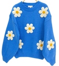 L79 Cozy Blue Daisy Knit Sweater Pack with 2 Sizes
