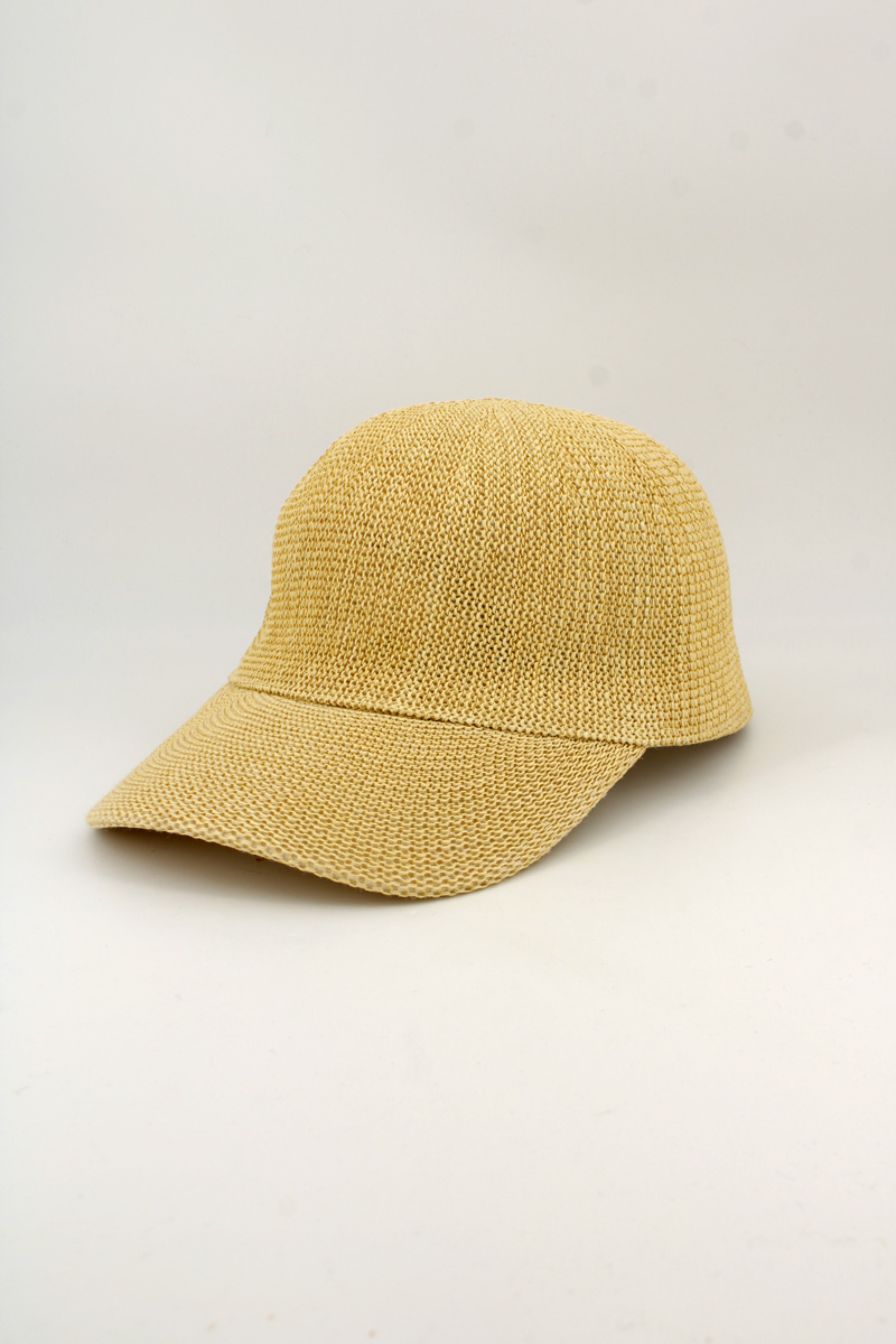 HO898BE Beige Paper Straw Unisex Baseball Cap