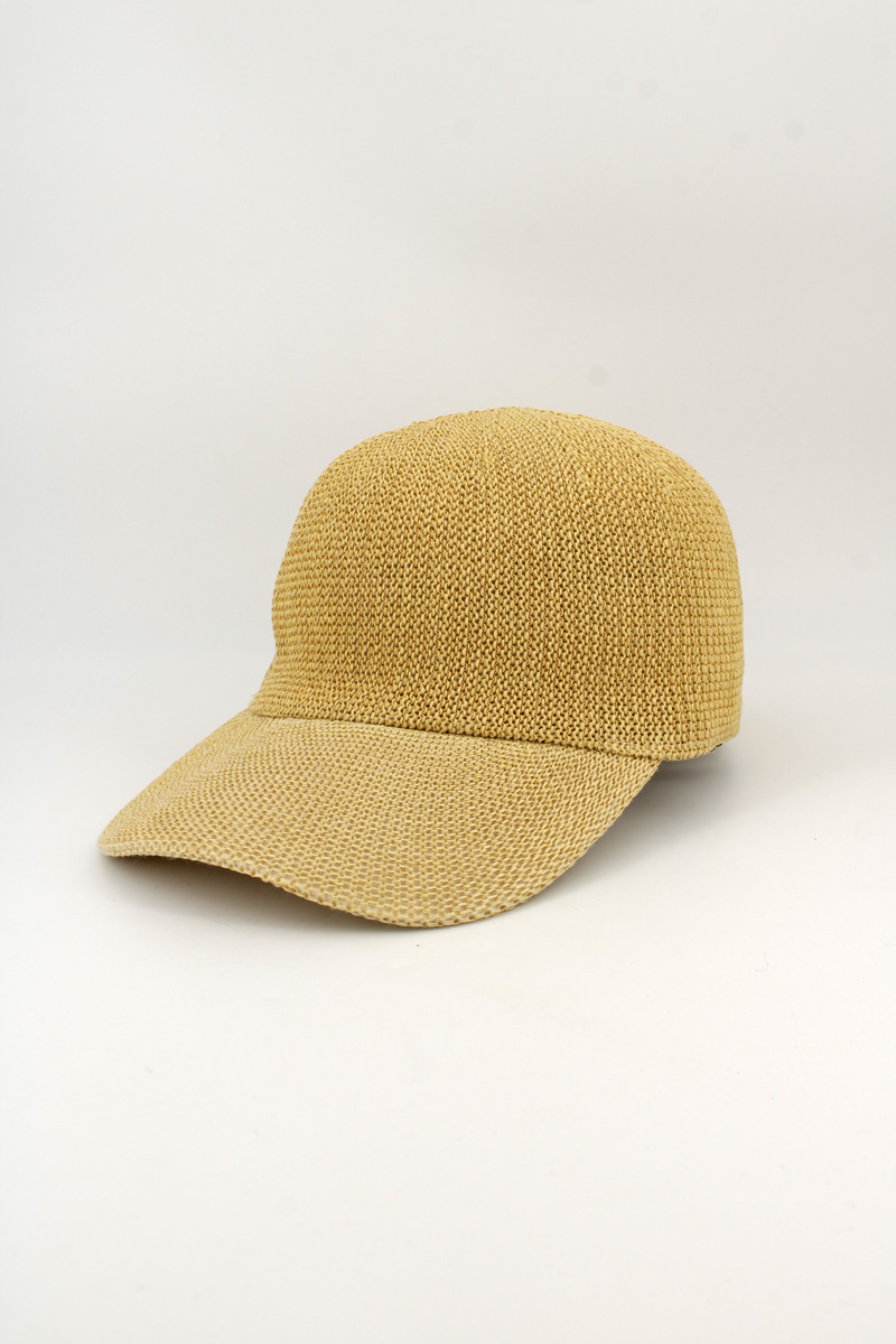 HO898DBE Dark Beige Paper Straw Unisex Baseball Cap